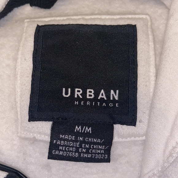 Men’s White Hoodie With Zippers And Black Detail - Picture 5 of 7